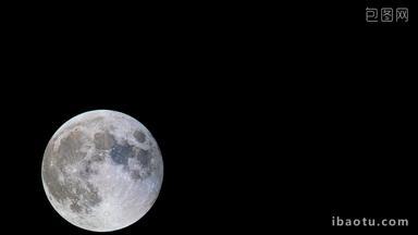 中秋八月十八满月亮月球延时